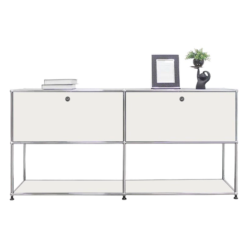 Модульный буфет USM из нержавеющей стали, современный минималистичный шкаф для ТВ, шкаф для хранения, домашний шкаф для хранения.