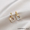 Silver needle, fashionable earrings from pearl, silver 925 sample, Korean style, light luxury style, wholesale