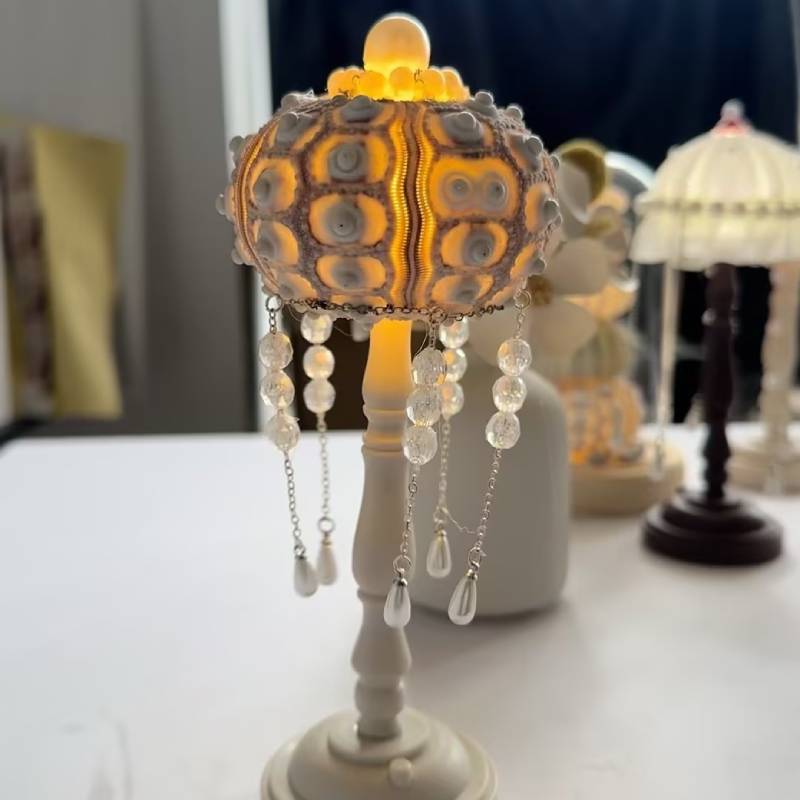 Concha de erizo de mar, lámpara de medusas, paquete de material, equipo de construcción, actividad hecha a mano, adornos de luz nocturna, luz de ambiente, regalo de alta gama