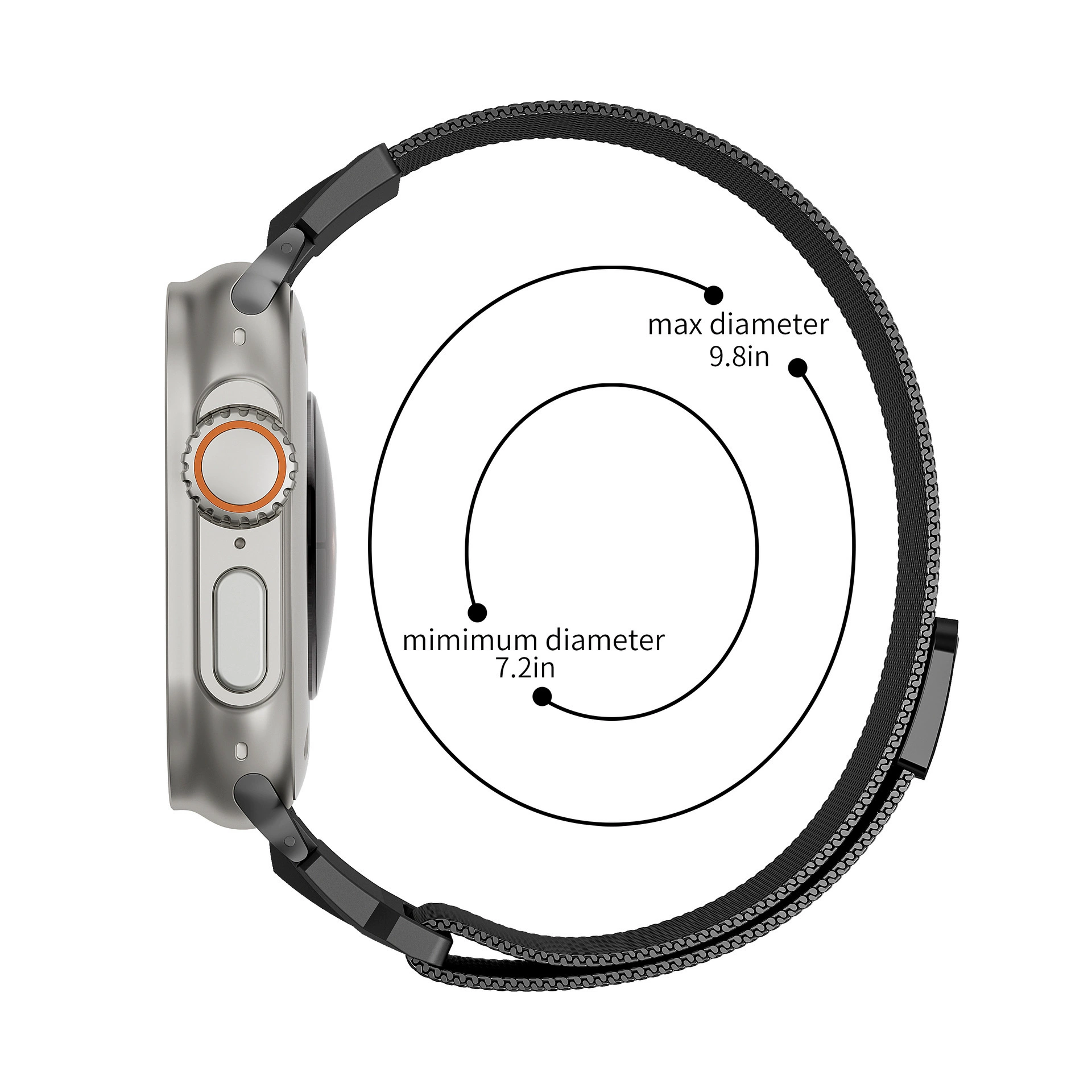 Подходит к Apple Watch7 Apple S9 смарт-ремешок 645321 поколения Ultra Mecha Milan металл ремешок часов 8