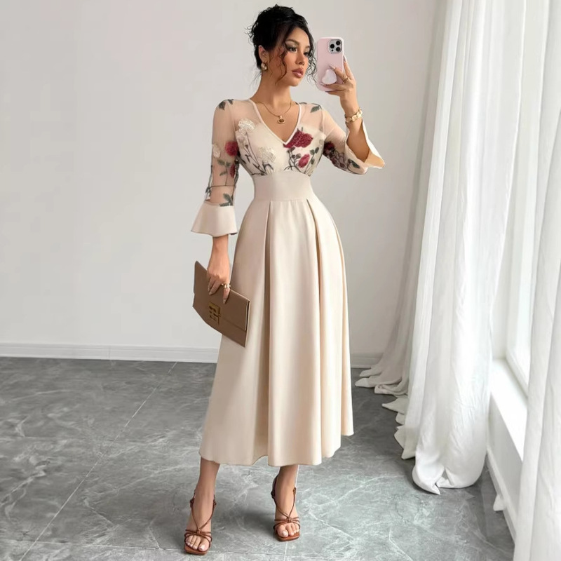 2026 Autumn and Winter New Cross-Border Foreign Trade Style Women's Elegant and Romantic French-Style Sleeveless Long Dress 2026 Autumn and Winter New Cross-Border Foreign Trade Style Women's Elegant and Romantic French-Style Sleeveless Long Dress