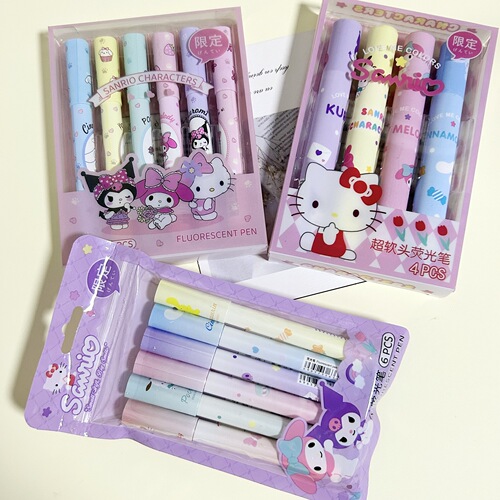Highlighter Sanrio Kurome color pen student marking pen high-value multi-function marker pen