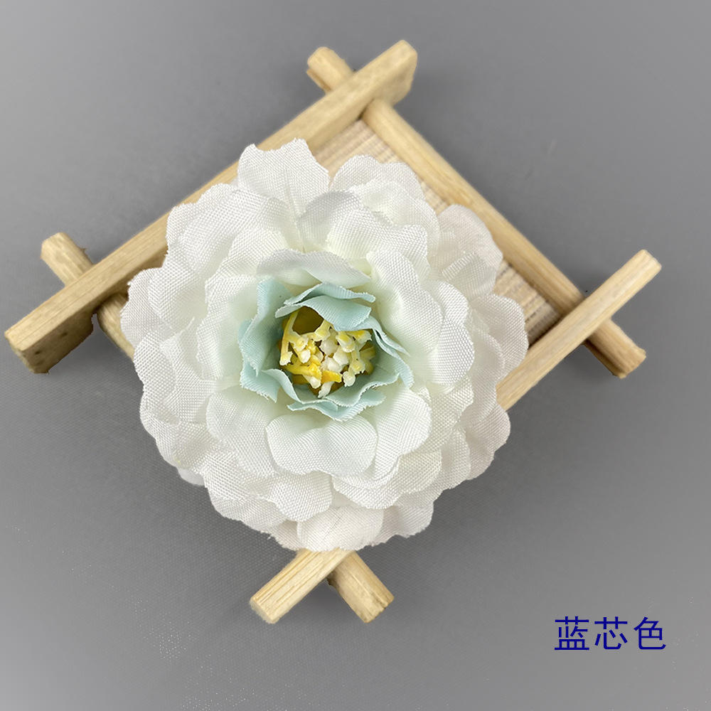 Simulación de flores de rododendro otoñal auditorio de bodas fotografía de guía de carretera decoración del hogar pequeña flor de peonía diy horquilla tocado 6cm