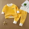 Yellow double-sided white set, high waist