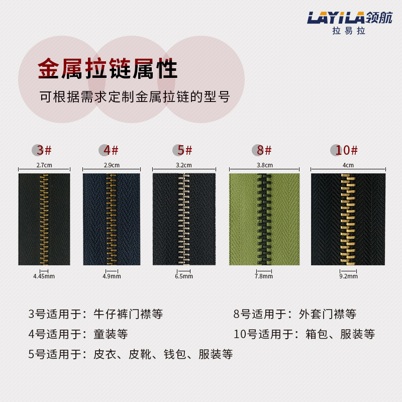 工場卸売り4号カウボーイ紋金属ファスナー銅歯閉口ファッションズボン服装補助材料デニムファスナー|undefined