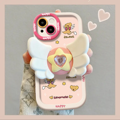 少女百變小可立體翅膀適用iPhone13pro手機殼蘋果15/14promax套12