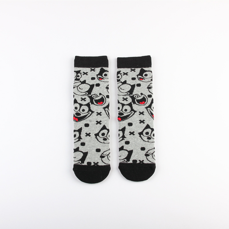 Dibujos animados de dibujos animados Calcetines de dibujos animados deportes casuales jacquard pareja de algodón de mujer calcetines de media pantorrilla calcetines de moda medias de hombre