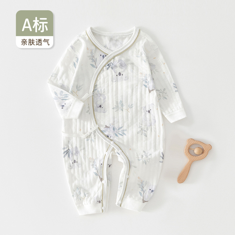 Baby jumpsuit summer thin male and female baby long sleeve air conditioning clothing newborn butterfly clothing newborn monk pajamas Baby jumpsuit summer thin male and female baby long sleeve air conditioning clothing newborn butterfly clothing newborn monk pajamas