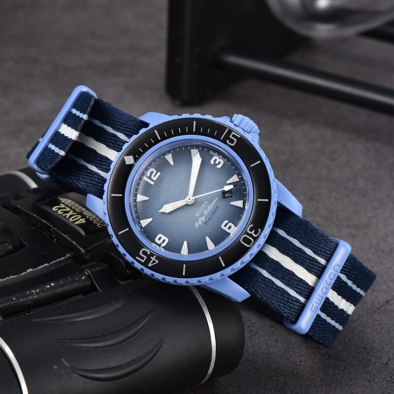 2025 Hot-Selling Foreign Trade In-Stock Transparent Case Suitable for Cross-Border Gf Baolian Co-Branded X Nylon Strap Imitation Mechanical Watch