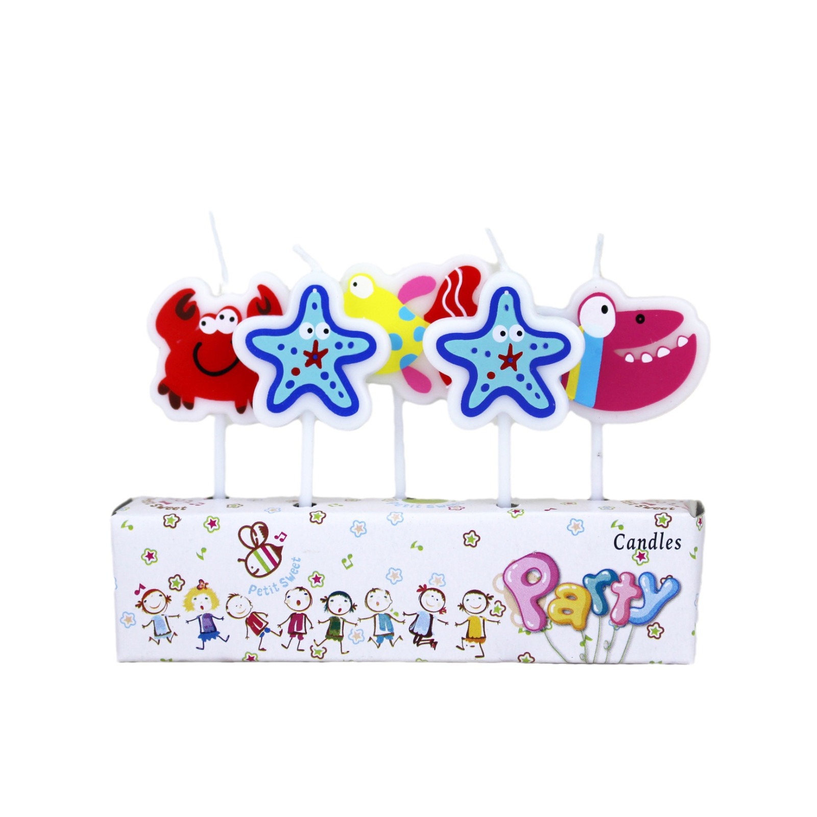 Fábrica coreana al por mayor de cumpleaños creativo dibujos animados vela niños Animal cinco sin humo postre pastel velas decorativas