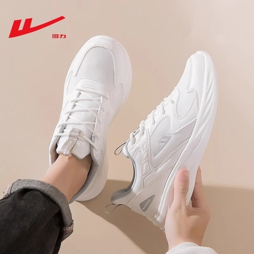 National trend of back-to-back casual sports shoes, increased height, shock-absorbing, fly-woven mesh, breathable, versatile, soft-soled running shoes for couples
