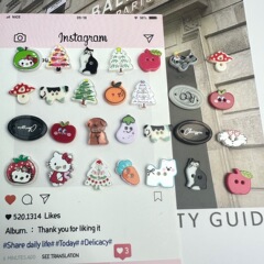 彩色树脂纽扣可爱ins标牌尺码袜子帽子服装毛衣可定logo装饰扣子