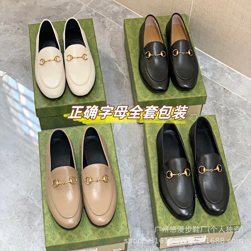 G家马衔扣乐福鞋女英伦风休闲时尚一脚蹬懒人鞋圆头平底穆勒鞋女|undefined
