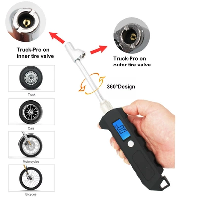 tire pressure gauge, measures – Air pressure gauge/tire pressure gauge
