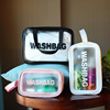 Purse PVC, cosmetic bag, capacious waterproof bag, handheld storage system for traveling, organizer bag