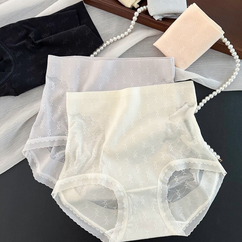 9321 French Lace Small Waist Breathable Shaping Women's Underwear Slimming and Traceless High Waist Belly Hip 10A Bottom Crotch