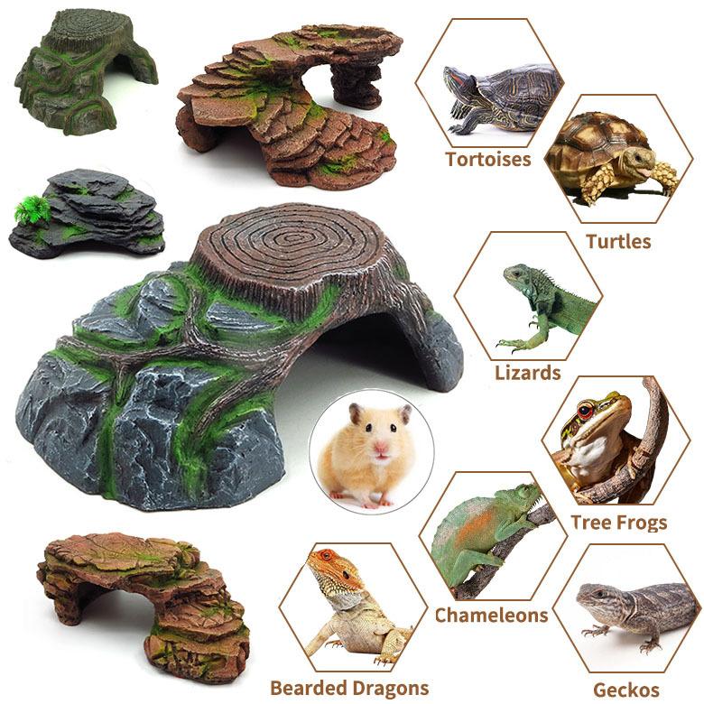 With suction cup turtle amphibious sunbathing table to avoid the…