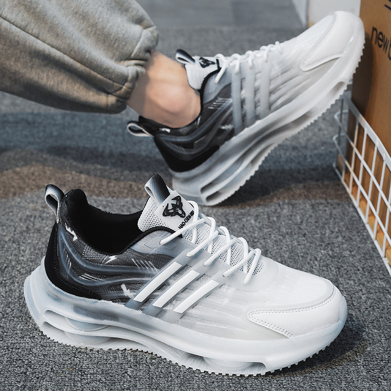 Otoño zapatos de los hombres de malla transpirable de moda todo partido casual juventud corriendo deportes de los hombres de altura oculta aumento de los zapatos de papá