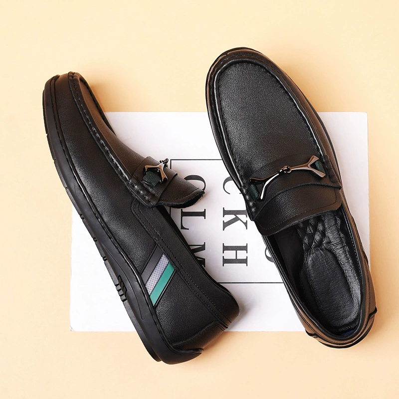 Летние мужские лоферы из натуральной кожи (первый слой), повседневная обувь в европейском стиле, туфли-мокасины
