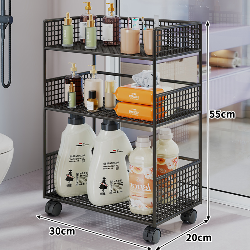 Estante Organizador Móvil de Baño de Hierro para Baño