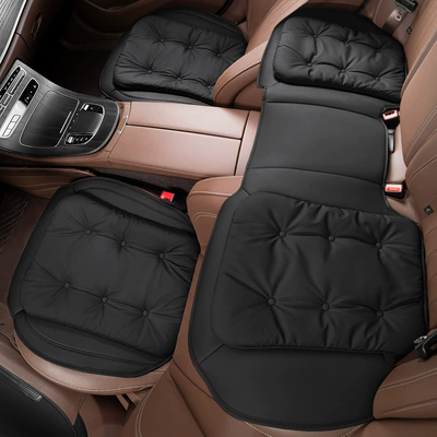 Cushion, Universal Breathable and Comfortable Nappa: Four Seasons Pad - noble-black-full-car-three-piece-set-no-standard-model-please-note-the-car-logo