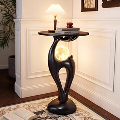 福鹿の客間のソファーのテレビの棚のそばに芸術の高級な辺のいくつかの小さい夜の明かりを飾って着地して飾って新居の贈り物に引っ越します。