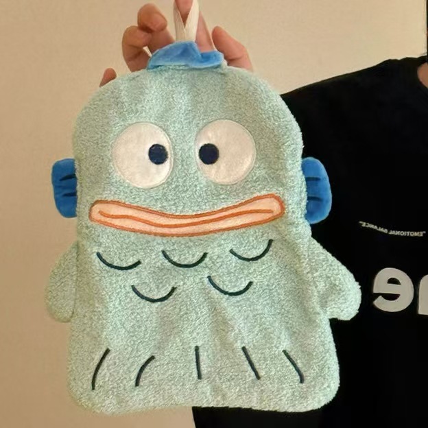 新しいアニメキッチンのタオル掛け式かわいい浴室の家庭用吸水タオルを厚くして、毛を落とさない雑巾代発