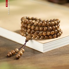 正宗天然沉香木手串108颗转运珠佛珠手链6/8mm男女情侣念项链纳福