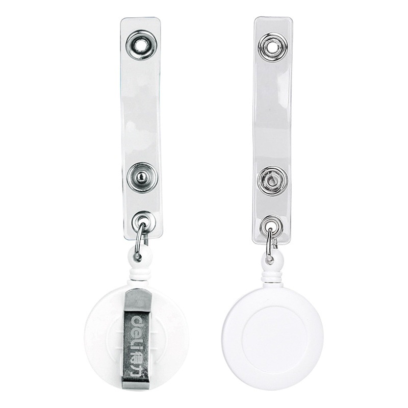 Deli 8309 permiso de trabajo hebilla retráctil 12 pack fácil tire hebilla certificado tarjeta cordón cuerda colgante clip de metal