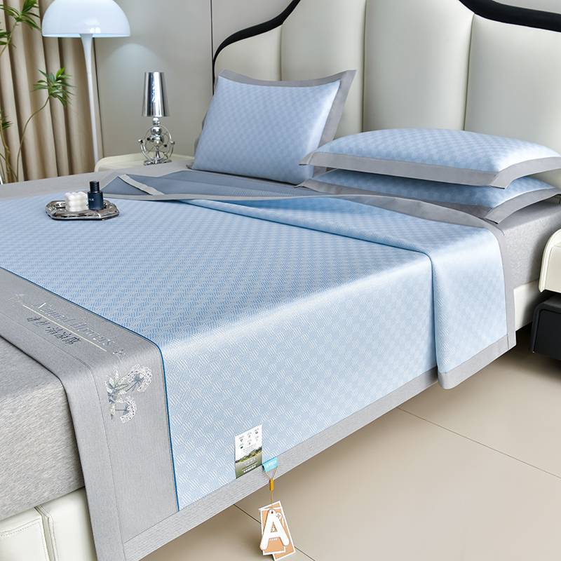 체커보드-아이스실크 쿨링매트(하늘색)