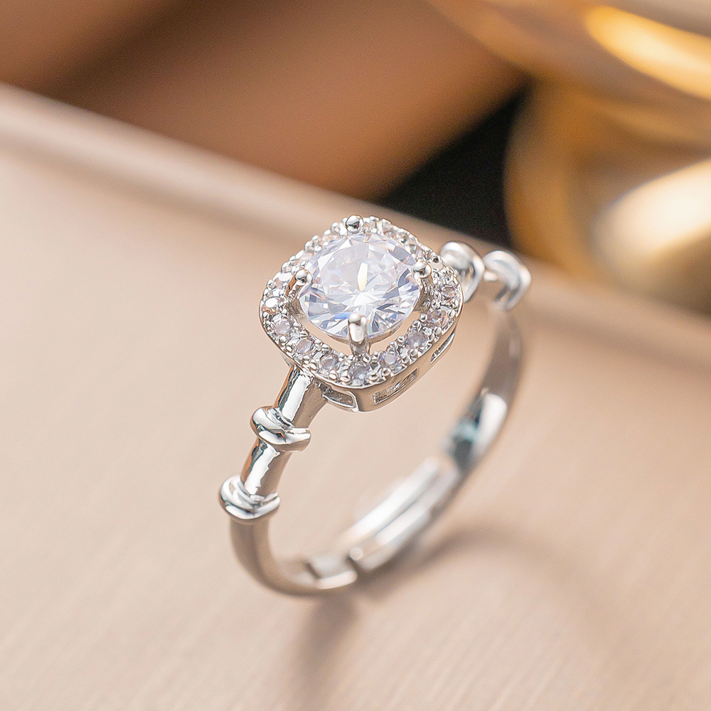 8g Weight Zircon Inlay Material Open Rings Classification 1 Piece Quantity Daily Occasion Copper Material Heart Shape, Bow Knot Pattern All Seasons Season Women's Gender Elegant Style Waterproof Non Tarnish Craft PVD Coated Real Gold Plated Heart Shape Bow Knot 304 Stainless Steel Elegant Glam Waterproof Non Tarnish Open Rings 14