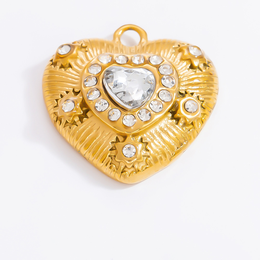 4g Weight 0.03µm-0.05µm Gold Plating Thickness PVD Coated Gold Plating Process Pendant Jewelry Making Type 21*20mm Jewelry Making Size Real Gold Plated Plating Material Zircon Inlay Material 1 Piece Quantity 304 Stainless Steel Material Heart Shape Pattern Retro, Simple Style Style Waterproof Non Tarnish, Plating Craft 1 Piece 21*20mm 304 Stainless Steel Zircon PVD Coated Real Gold Plated Heart Shape Pendant DIY Jewelry Accessories 10