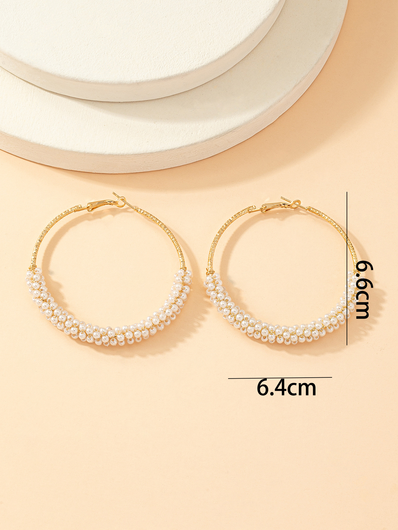 Bohemian Style Creative Round Small Pearl Bead Alloy Earrings display picture 1