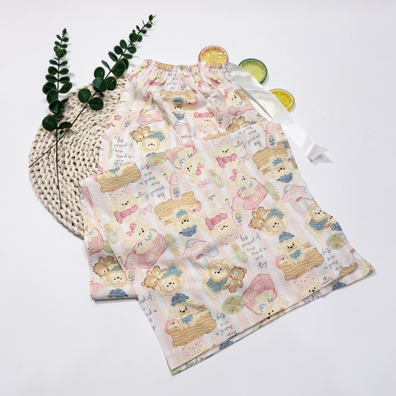 夏用綿シルク素材の9分丈ワイドレッグパンツ、女性用薄手ゆったりサイズ、エアコンパンツ、ビーチパンツ|undefined
