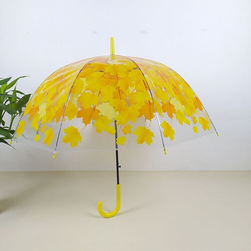 Straight pole long handle Apollo umbrella plant maple leaf birdcage umbrella princess umbrella mushroom umbrella transparent umbrella manufacturer wholesale
