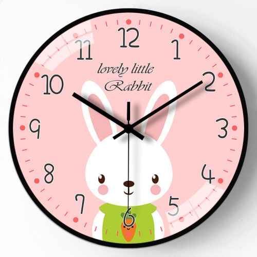 8-inch 20cm Wall Clock for Living Room, Modern Minimalist Early Education Learning Clock for Home, Bedroom Cartoon Clock