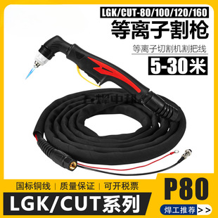 National Standard Plasma P80 Cutting Gun Lgk/Cut-80/100/120/160 Plasma Cutting Machine Full Set of Wires
