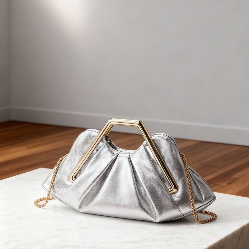 Amazon 2025 New High-End Luxury Pleated Pu Cloud Bag Satchel Women's Shoulder Crossbody Crossbody Armpit Women's Bag