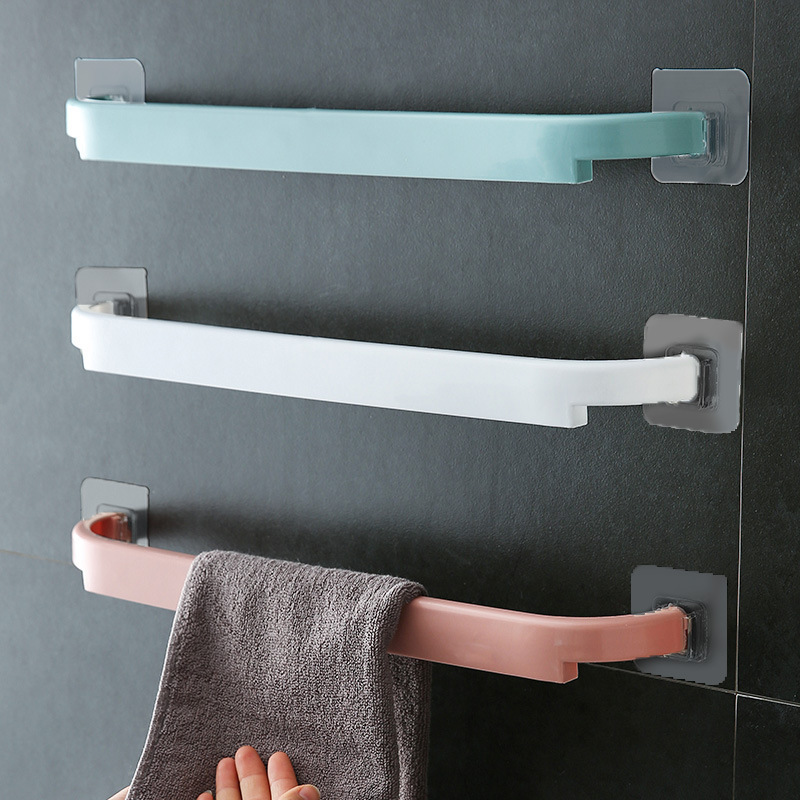 Bathroom towel rack non-perforated kitchen single-pole rag rack bathroom rack storage rack wholesale