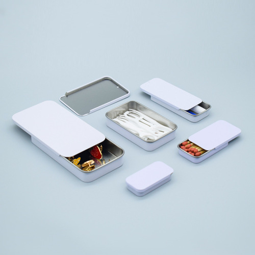 Tinplate box push-pull box slide lid small tin box small solid balm agarwood diffuser finger set candy box