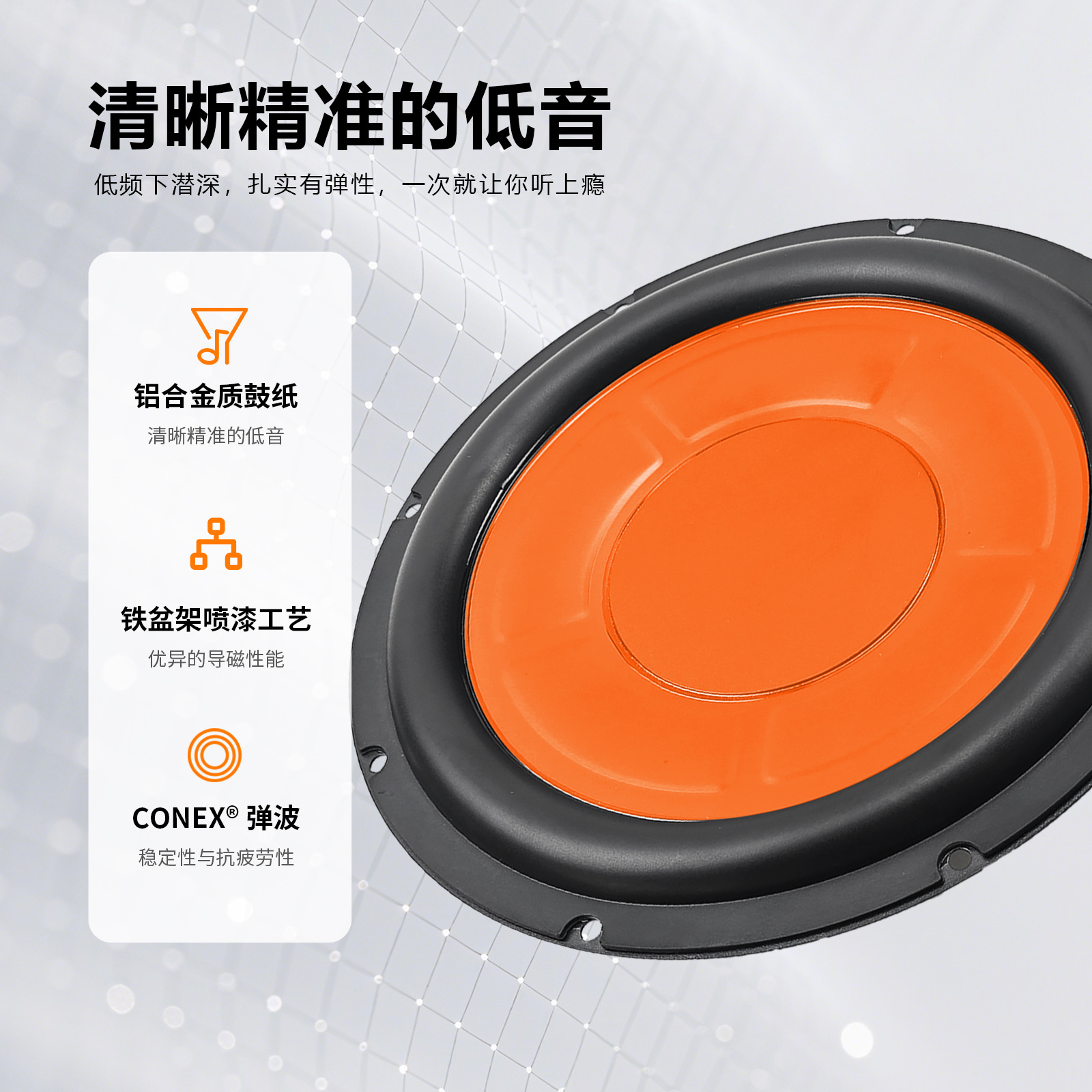 8inch 10inch Wooden Audio Subwoofer Speaker Car Subwoofer Heavy Bass Ultra-Thin Speaker