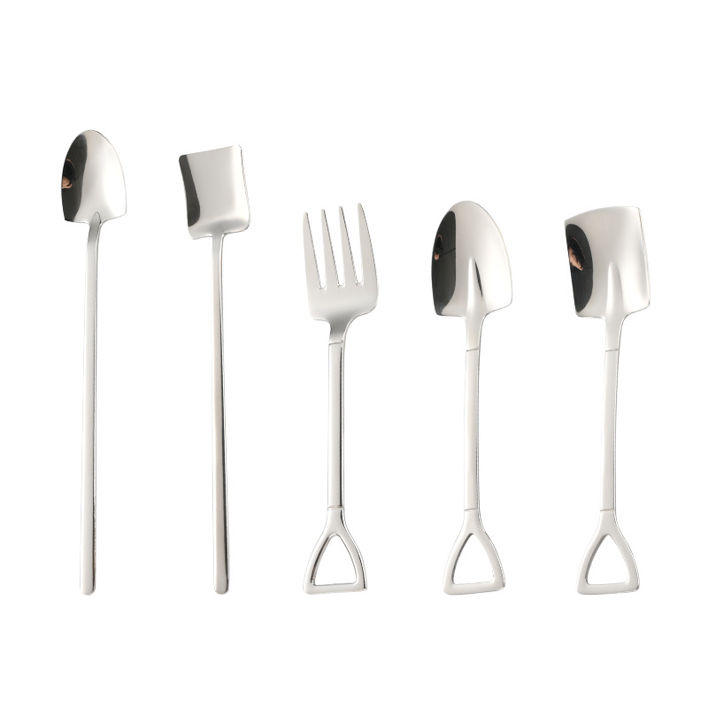 Stainless Steel Watermelon Coffee Spoon And Fruit Fork Set_voghion.com