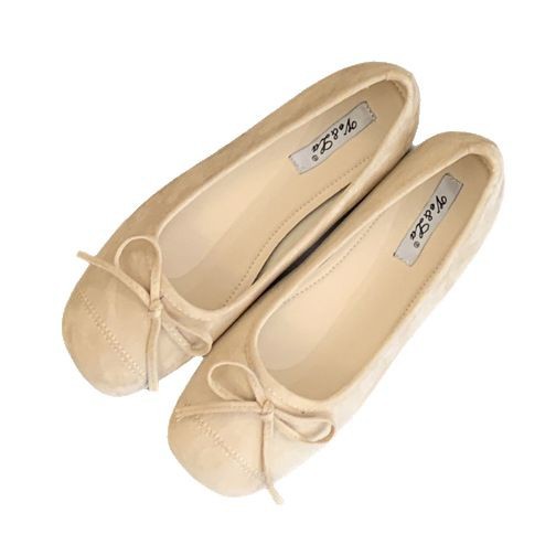 Zapatos individuales rojos de gamuza primavera para mujer nuevo estilo boca baja un pedal retro suave estilo de hadas ballet zapatos de frijoles planos
