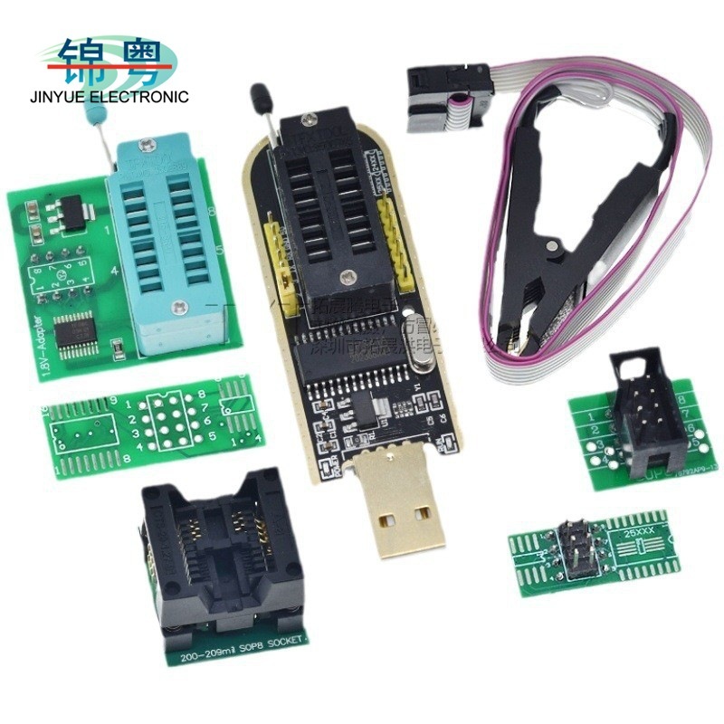 CH341B プログラマ 分解不要クリップ SOP8/16BIOS プログラミングライン IC ラインチップ書き込みソケット|undefined