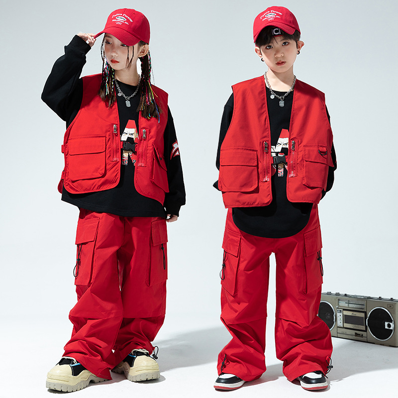 Children's Hip-hop Clothing,Boys'Hip-hop Overalls,Children's Hip-hop Performance Clothing,Girls'Jazz Dance Clothing