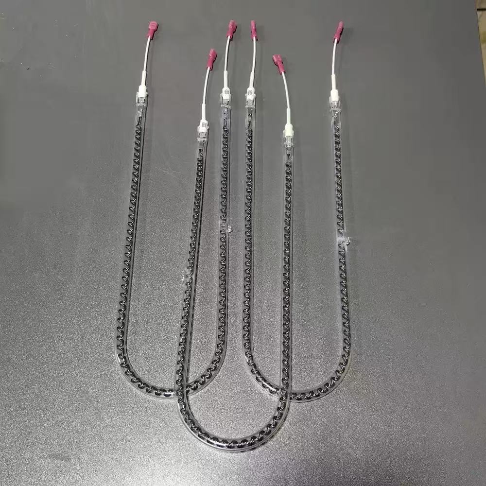 U型碳纤维石英发热管120V700W加热管烤箱取暖电加热批发加热器