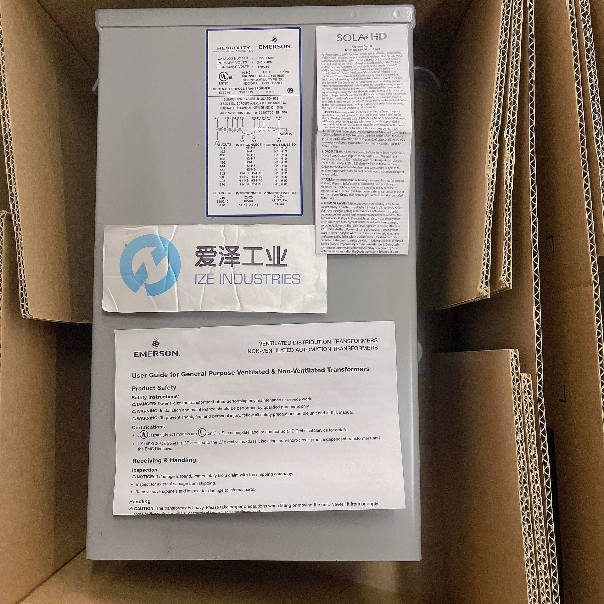 SOLAHD Transformer HS5F7.S 7.5KVA оригинал