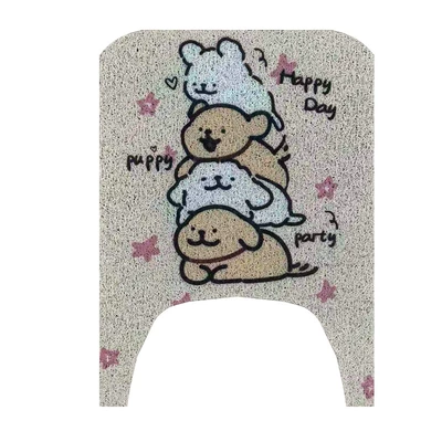 Electric vehicle foot mat, Mat Pvc Wire Loop Cartoon Cute - jenga-puppy-no9-n1-series