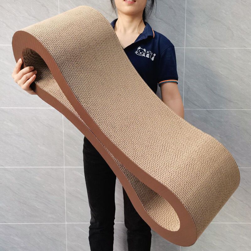 Pet Corrugated Paper 8-shaped Cat Scratch Board Corrugated Paper Cat Scratch Board 8-shaped Cat Grinding Claw Cat Pet Delivery Catnip