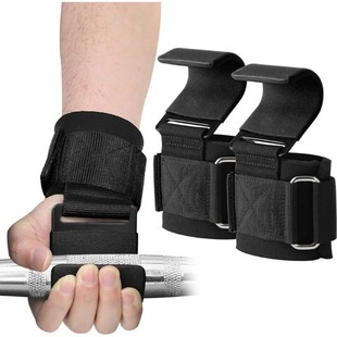 Hanging horizontal bar pull-up booster hook auxiliary belt fitness dumbbell barbell hard pull non-slip steel hook belt equipment
